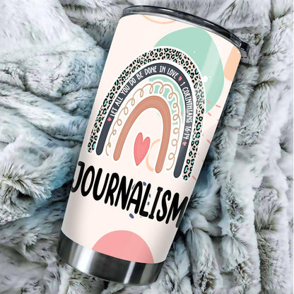 Let All You Do Be Done In Love Postal Clerk Tumbler Stainless Steel 20oz, Office Gifts Women Men Work Friends Coworker, Driking Coffee Cup For Birthday Christmas - Colors M