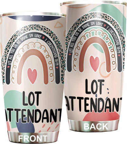 Let All You Do Be Done In Love Postal Clerk Tumbler Stainless Steel 20oz, Office Gifts Women Men Work Friends Coworker, Driking Coffee Cup For Birthday Christmas - Colors M