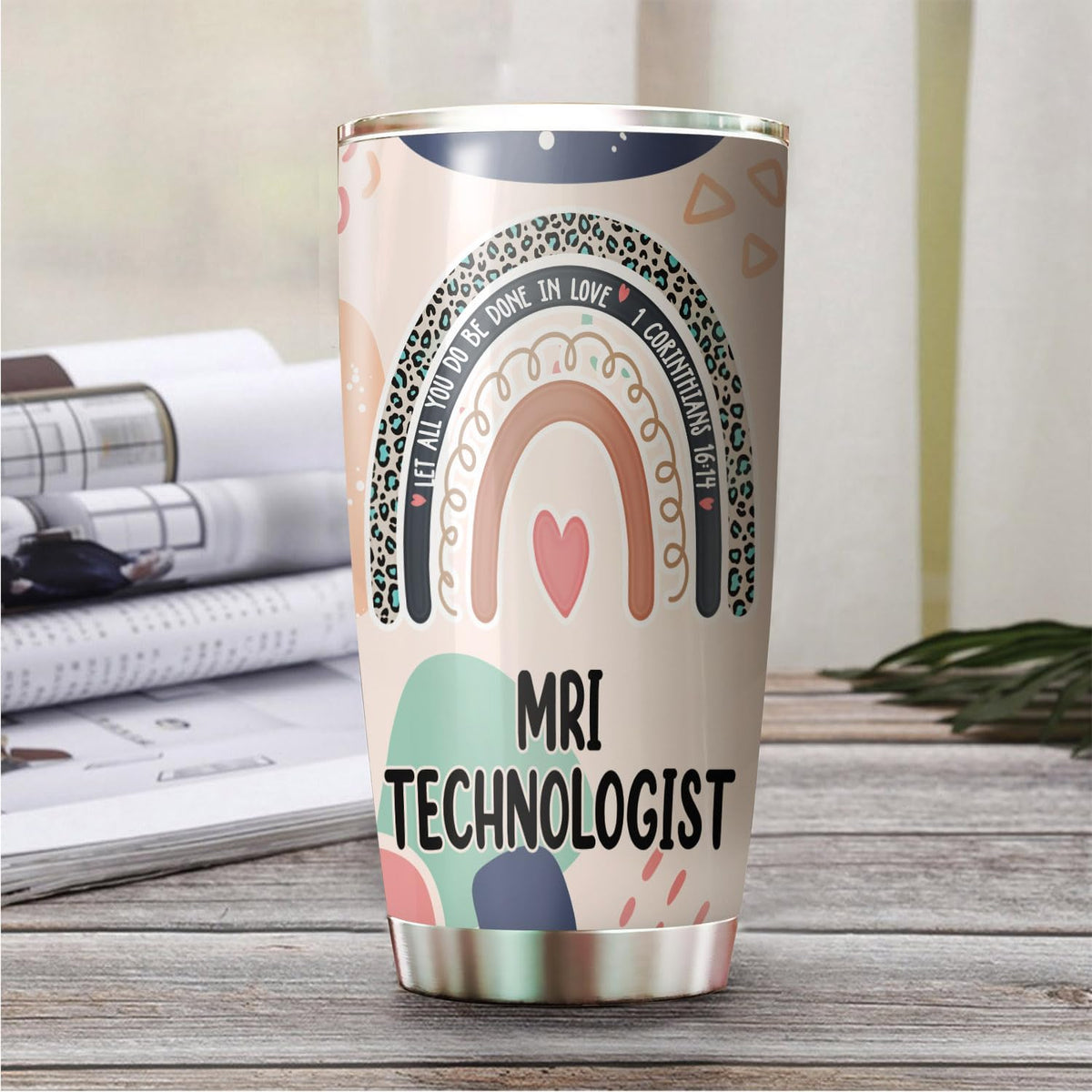 Let All You Do Be Done In Love Postal Clerk Tumbler Stainless Steel 20oz, Office Gifts Women Men Work Friends Coworker, Driking Coffee Cup For Birthday Christmas - Colors M