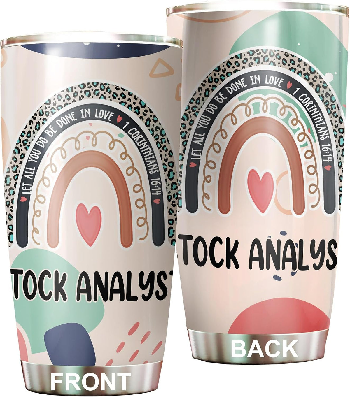 Let All You Do Be Done In Love Postal Clerk Tumbler Stainless Steel 20oz, Office Gifts Women Men Work Friends Coworker, Driking Coffee Cup For Birthday Christmas - Colors M