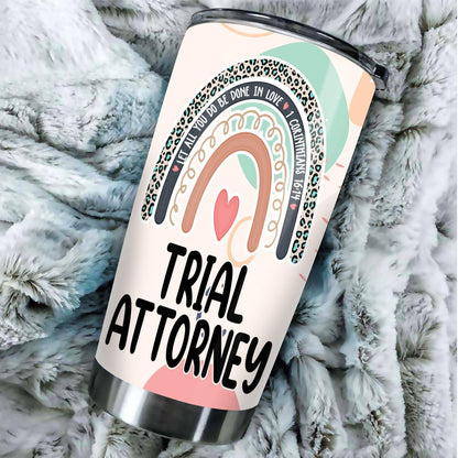 Let All You Do Be Done In Love Postal Clerk Tumbler Stainless Steel 20oz, Office Gifts Women Men Work Friends Coworker, Driking Coffee Cup For Birthday Christmas - Colors M