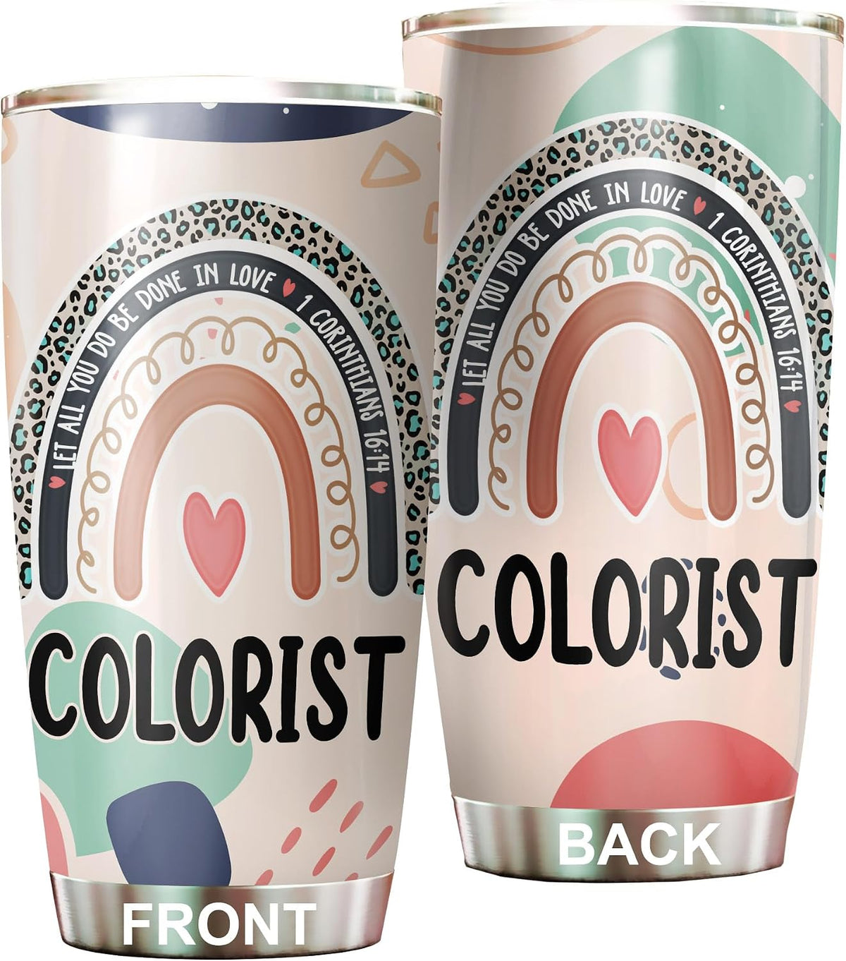Let All You Do Be Done In Love Postal Clerk Tumbler Stainless Steel 20oz, Office Gifts Women Men Work Friends Coworker, Driking Coffee Cup For Birthday Christmas - Colors D