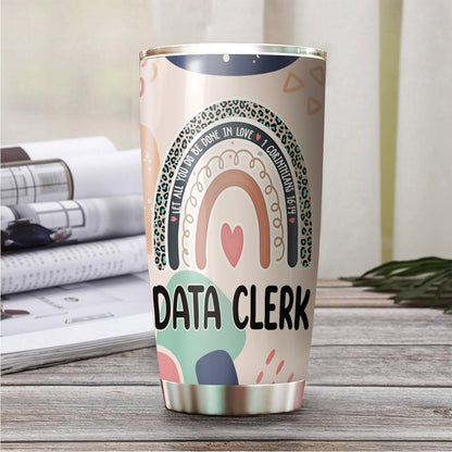 Let All You Do Be Done In Love Postal Clerk Tumbler Stainless Steel 20oz, Office Gifts Women Men Work Friends Coworker, Driking Coffee Cup For Birthday Christmas - Colors D