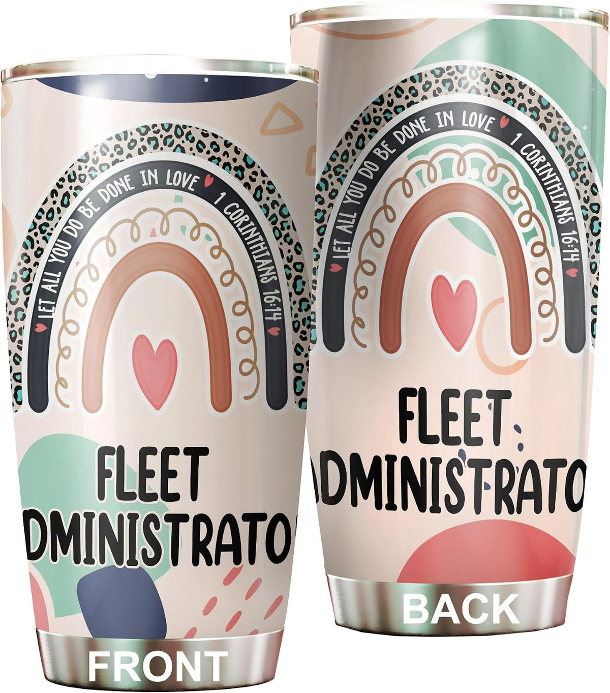 Let All You Do Be Done In Love Postal Clerk Tumbler Stainless Steel 20oz, Office Gifts Women Men Work Friends Coworker, Driking Coffee Cup For Birthday Christmas - Colors D