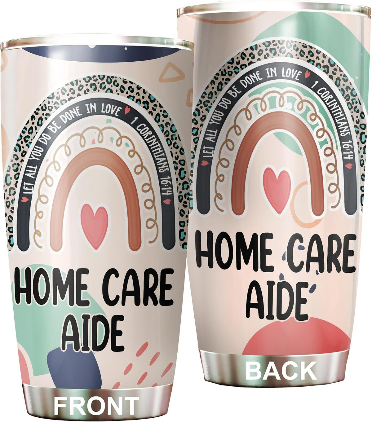 Let All You Do Be Done In Love Postal Clerk Tumbler Stainless Steel 20oz, Office Gifts Women Men Work Friends Coworker, Driking Coffee Cup For Birthday Christmas - Colors D