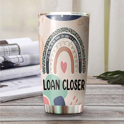 Let All You Do Be Done In Love Postal Clerk Tumbler Stainless Steel 20oz, Office Gifts Women Men Work Friends Coworker, Driking Coffee Cup For Birthday Christmas - Colors D