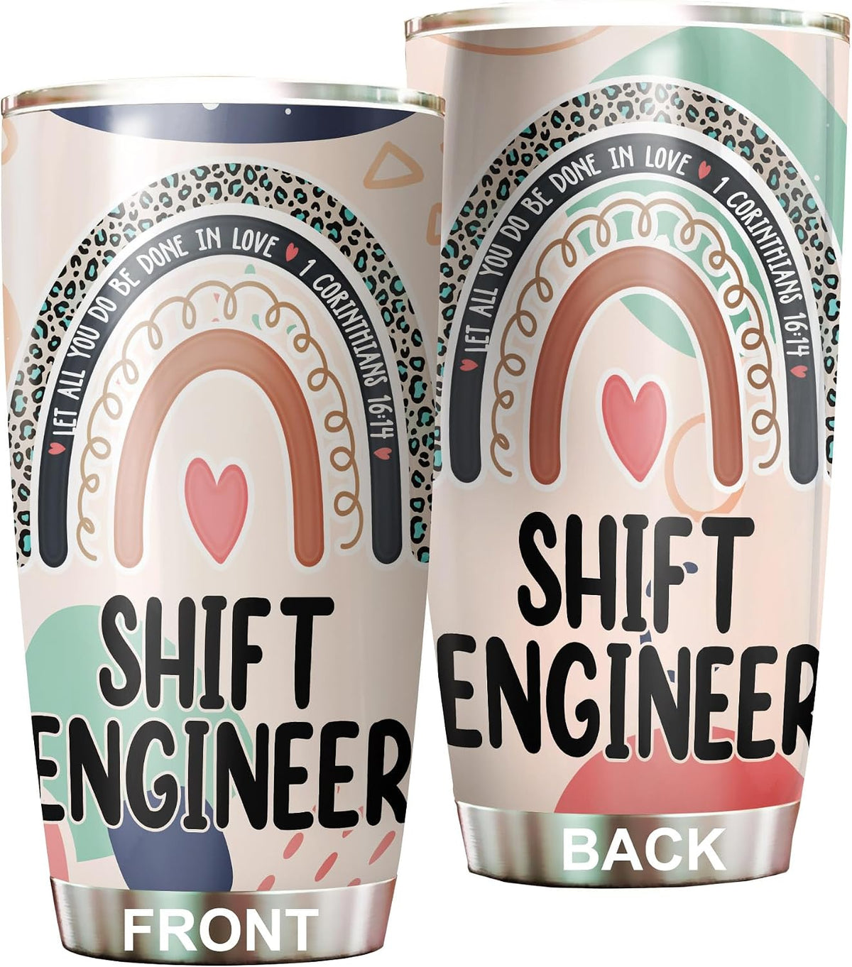 Let All You Do Be Done In Love Postal Clerk Tumbler Stainless Steel 20oz, Office Gifts Women Men Work Friends Coworker, Driking Coffee Cup For Birthday Christmas - Colors D