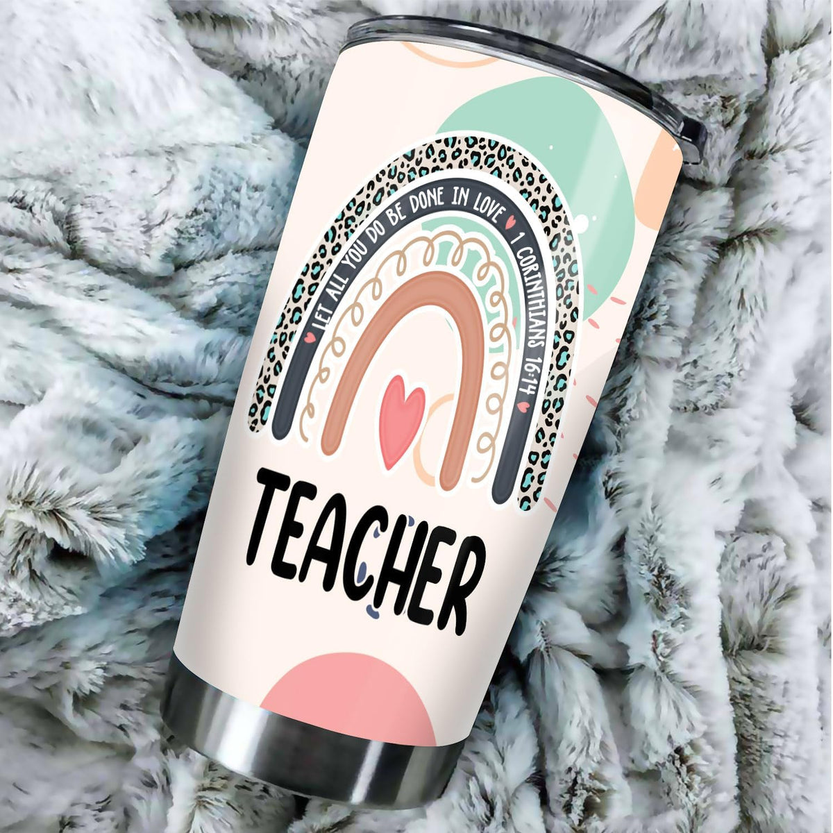 Let All You Do Be Done In Love Postal Clerk Tumbler Stainless Steel 20oz, Office Gifts Women Men Work Friends Coworker, Driking Coffee Cup For Birthday Christmas - Colors D