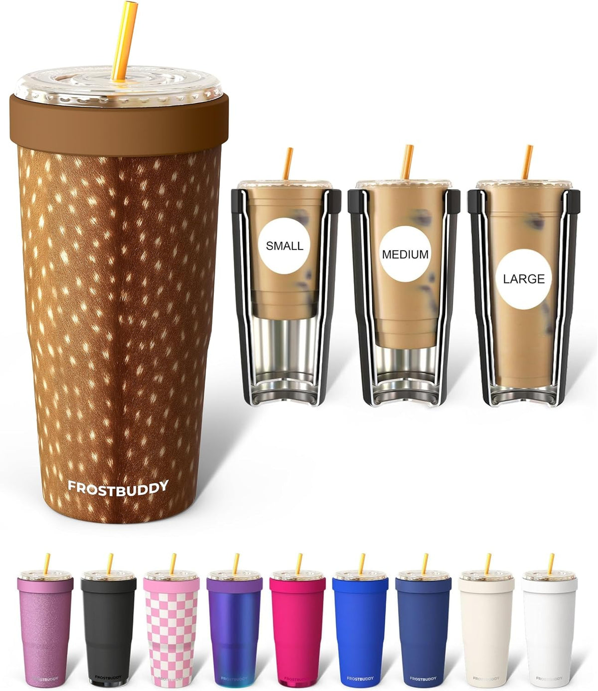 Togo Buddy 30 oz Stainless Steel Vacuum Insulated Tumbler To Go Coffee Cup – Iced Coffee Cups, Iced Coffee Sleeve, Travel Mug, Thermal Cup for Hot & Cold Drinks, Dunkin Cup (Blue Pencil) - Colors A