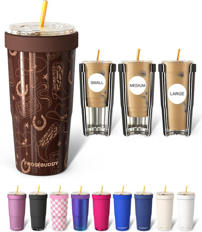 Togo Buddy 30 oz Stainless Steel Vacuum Insulated Tumbler To Go Coffee Cup – Iced Coffee Cups, Iced Coffee Sleeve, Travel Mug, Thermal Cup for Hot & Cold Drinks, Dunkin Cup (Blue Pencil) - Colors A