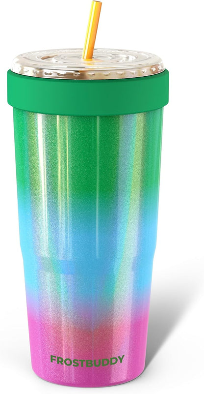 Togo Buddy 30 oz Stainless Steel Vacuum Insulated Tumbler To Go Coffee Cup – Iced Coffee Cups, Iced Coffee Sleeve, Travel Mug, Thermal Cup for Hot & Cold Drinks, Dunkin Cup (Blue Pencil) - Colors A