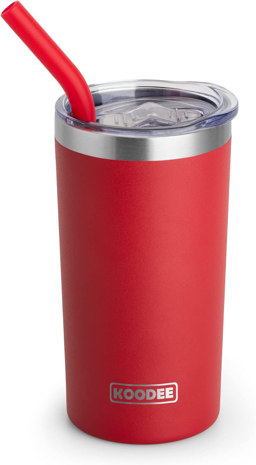 20 oz Stainless Steel Skinny Tumbler Double Wall Insulated Slim Water Tumbler Cup for Coffee, Tea (Baby Blue)