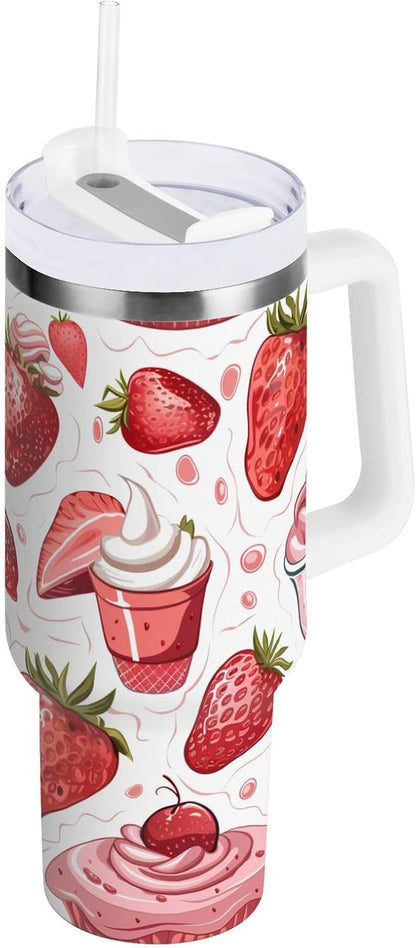 Monkey Face Banana 30 oz Tumbler with Handle and Straw Lid, Insulated Stainless Steel Water Bottle Portable Travel Coffee Tea Mug Cup - Colors A