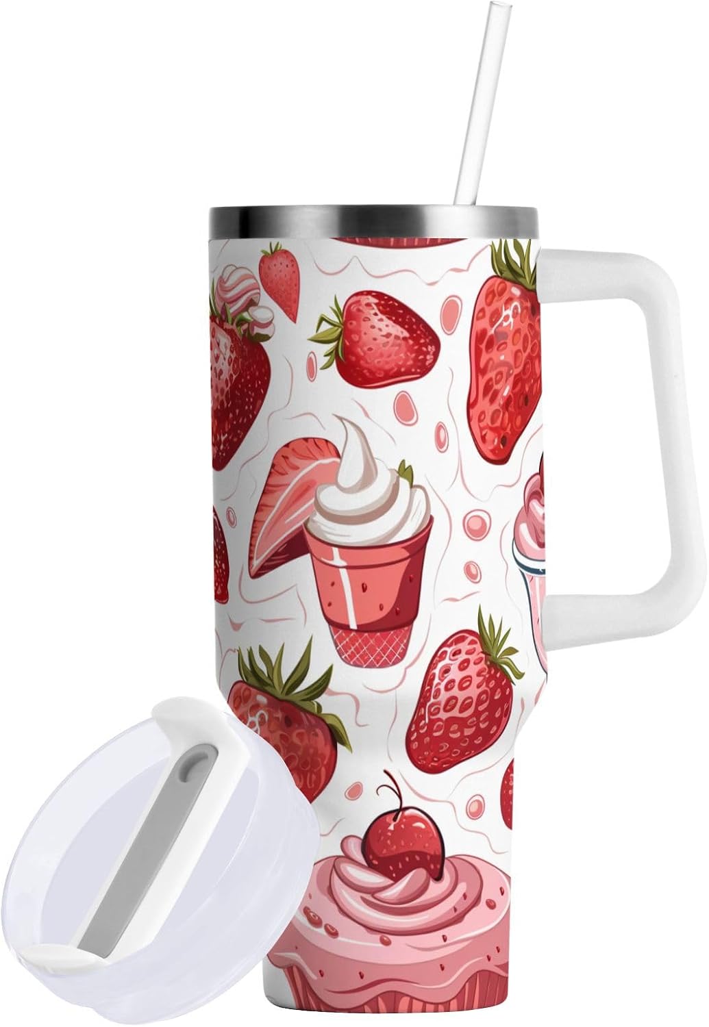 Monkey Face Banana 30 oz Tumbler with Handle and Straw Lid, Insulated Stainless Steel Water Bottle Portable Travel Coffee Tea Mug Cup - Colors A