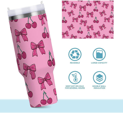 Monkey Face Banana 30 oz Tumbler with Handle and Straw Lid, Insulated Stainless Steel Water Bottle Portable Travel Coffee Tea Mug Cup - Colors A