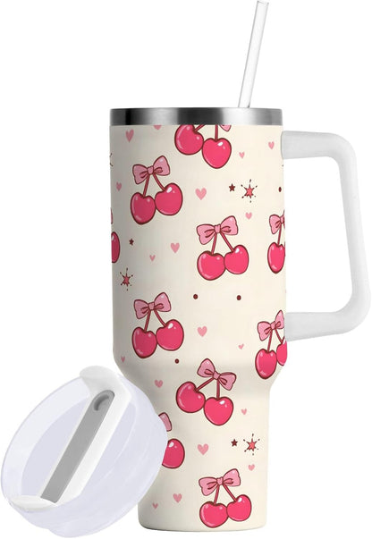 Monkey Face Banana 30 oz Tumbler with Handle and Straw Lid, Insulated Stainless Steel Water Bottle Portable Travel Coffee Tea Mug Cup - Colors A