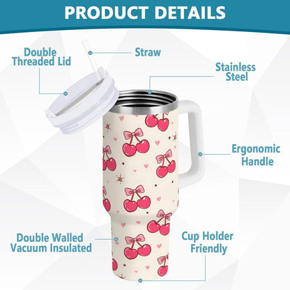 Monkey Face Banana 30 oz Tumbler with Handle and Straw Lid, Insulated Stainless Steel Water Bottle Portable Travel Coffee Tea Mug Cup - Colors A