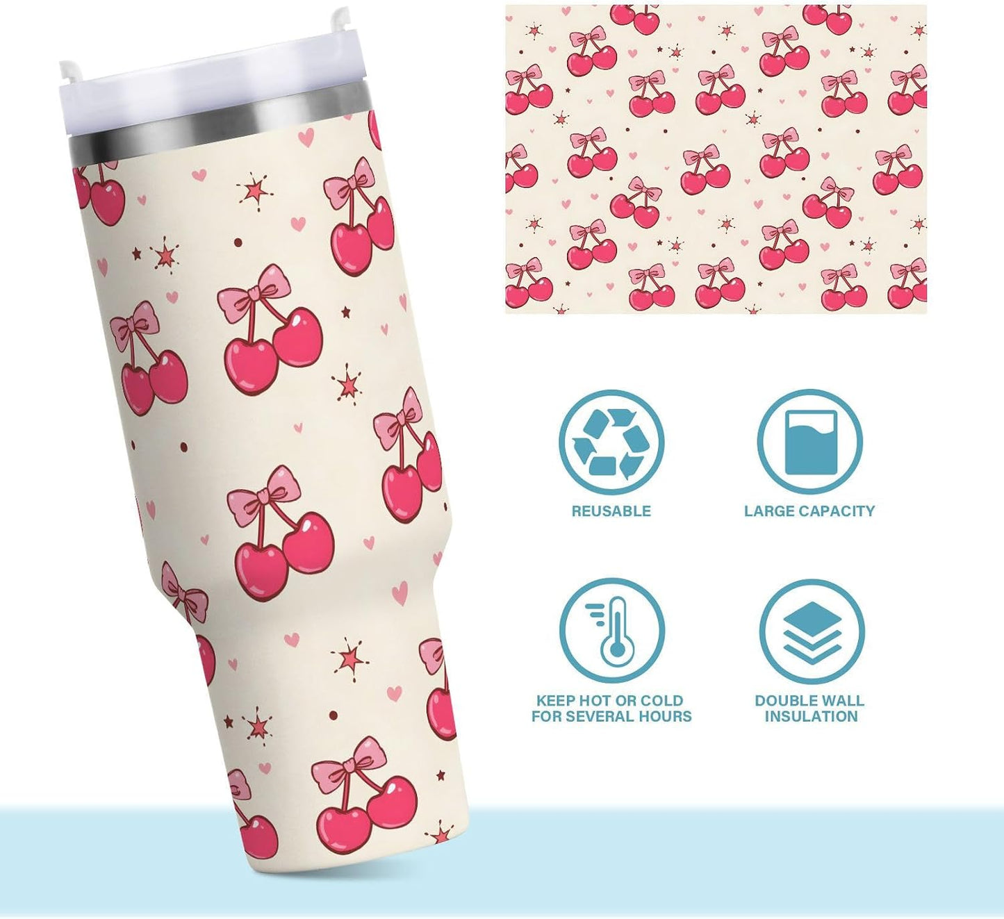 Monkey Face Banana 30 oz Tumbler with Handle and Straw Lid, Insulated Stainless Steel Water Bottle Portable Travel Coffee Tea Mug Cup - Colors A