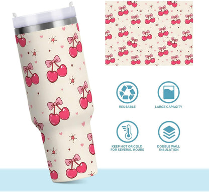 Monkey Face Banana 30 oz Tumbler with Handle and Straw Lid, Insulated Stainless Steel Water Bottle Portable Travel Coffee Tea Mug Cup - Colors A
