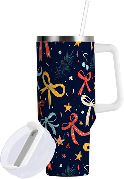 Monkey Face Banana 30 oz Tumbler with Handle and Straw Lid, Insulated Stainless Steel Water Bottle Portable Travel Coffee Tea Mug Cup - Colors A