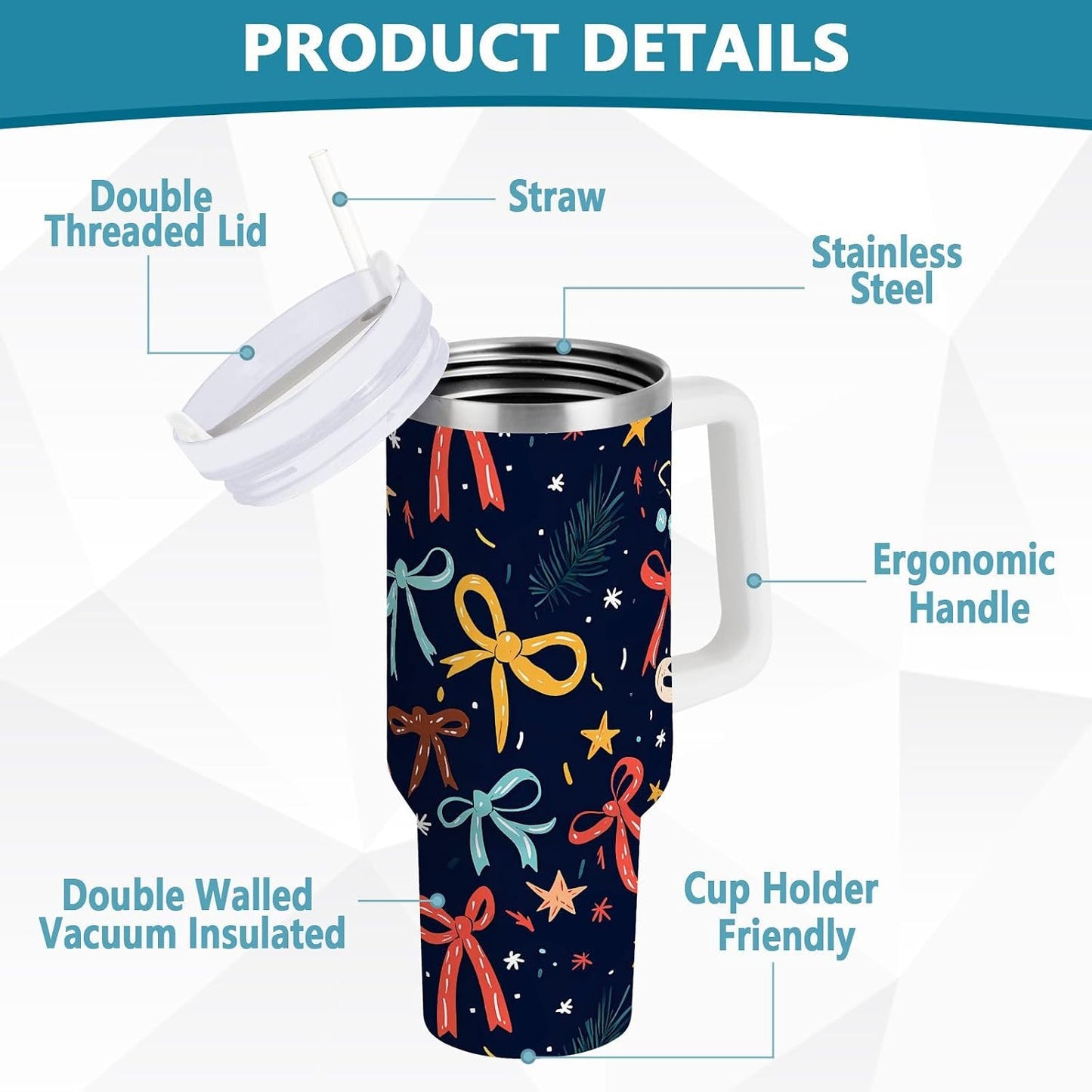 Monkey Face Banana 30 oz Tumbler with Handle and Straw Lid, Insulated Stainless Steel Water Bottle Portable Travel Coffee Tea Mug Cup - Colors A