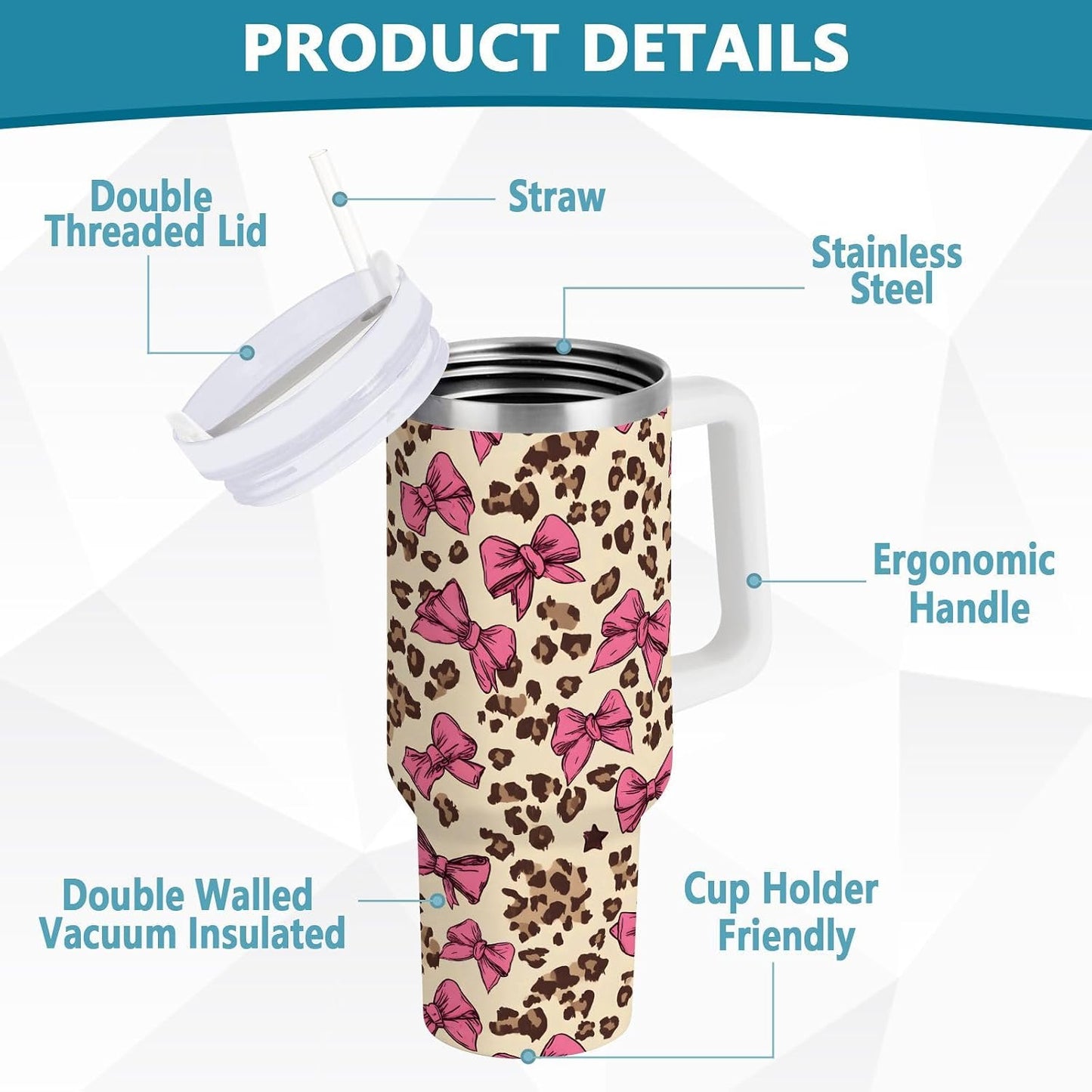 Monkey Face Banana 30 oz Tumbler with Handle and Straw Lid, Insulated Stainless Steel Water Bottle Portable Travel Coffee Tea Mug Cup - Colors A