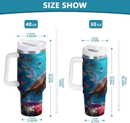 Monkey Face Banana 30 oz Tumbler with Handle and Straw Lid, Insulated Stainless Steel Water Bottle Portable Travel Coffee Tea Mug Cup - Colors A