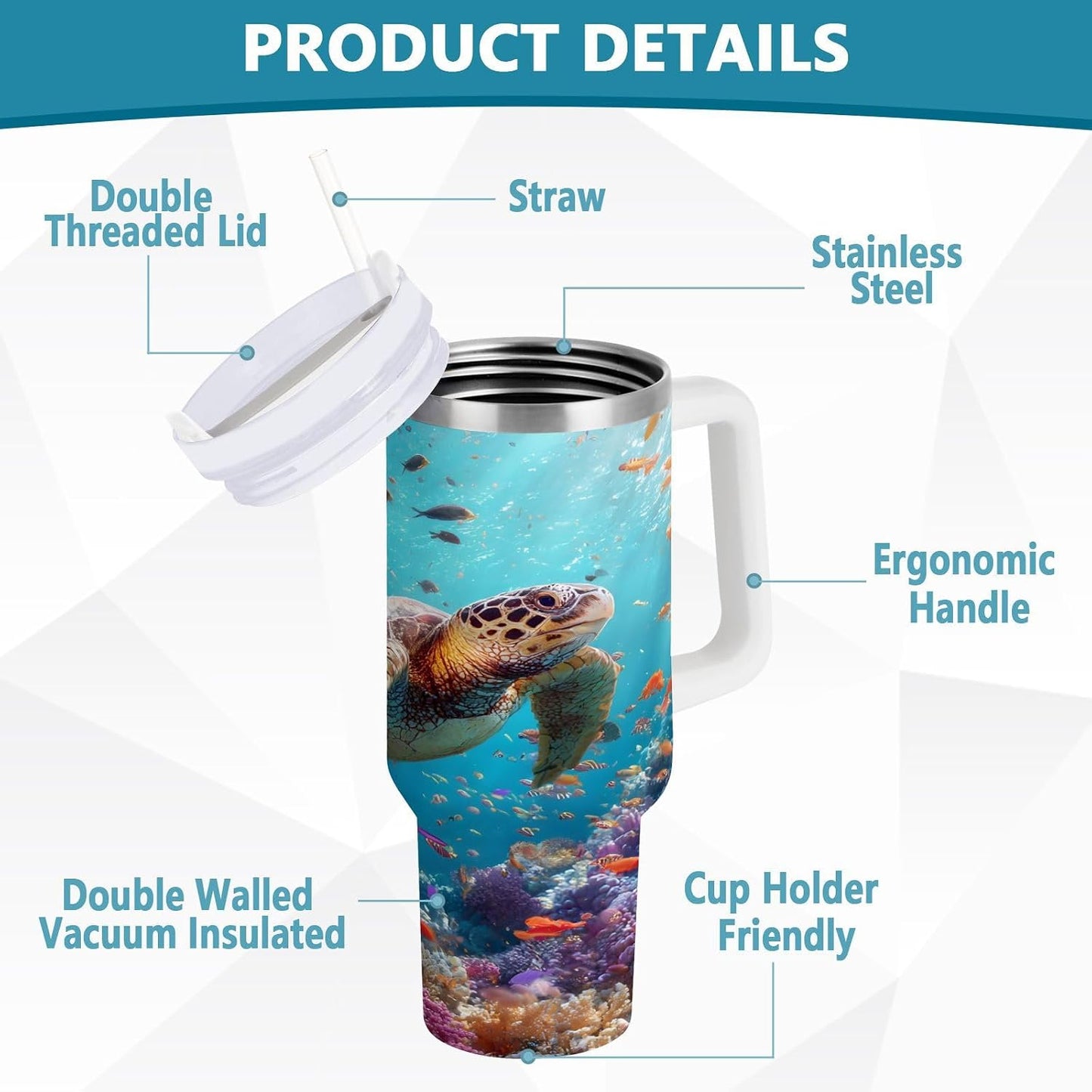 Monkey Face Banana 30 oz Tumbler with Handle and Straw Lid, Insulated Stainless Steel Water Bottle Portable Travel Coffee Tea Mug Cup - Colors A