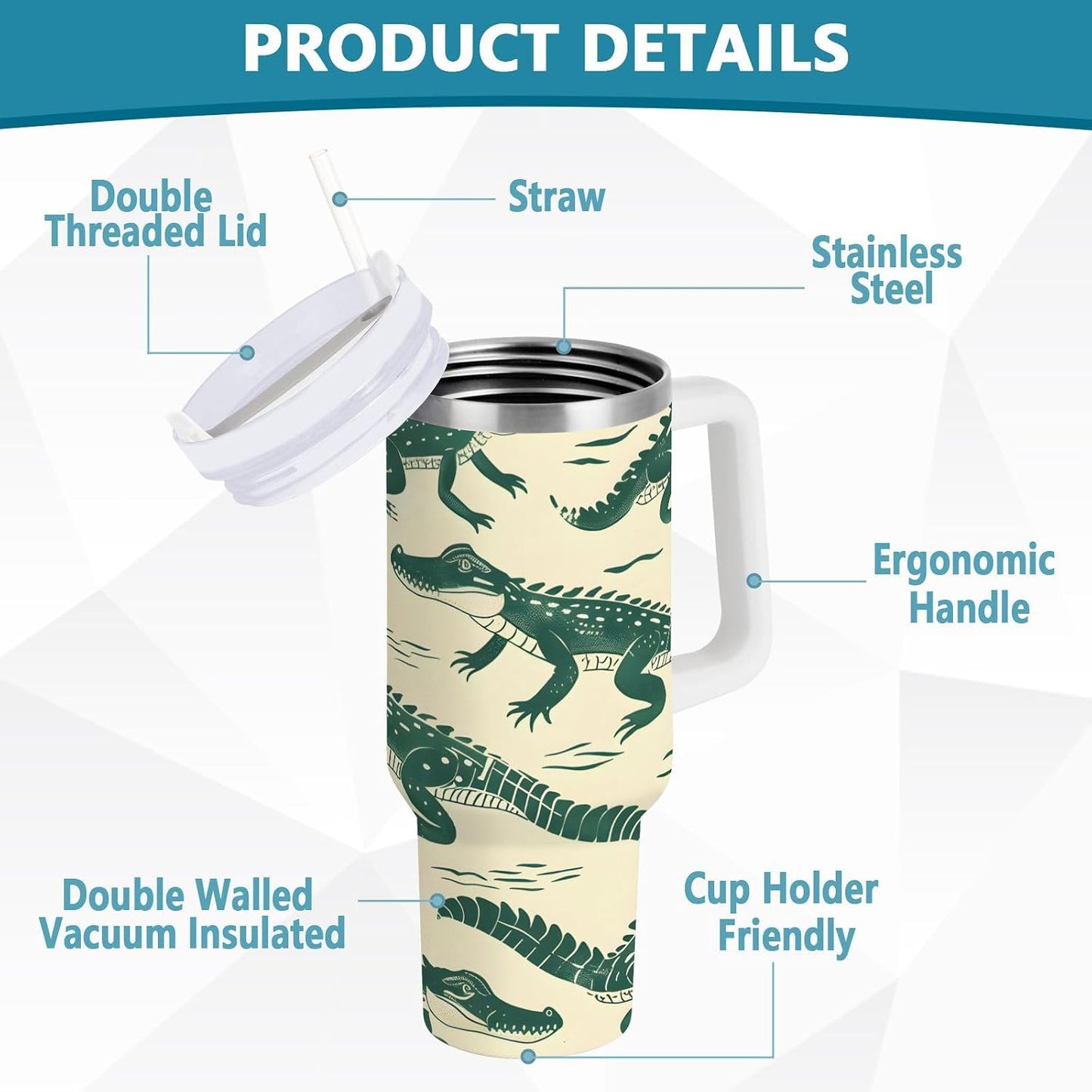 Monkey Face Banana 30 oz Tumbler with Handle and Straw Lid, Insulated Stainless Steel Water Bottle Portable Travel Coffee Tea Mug Cup - Colors A