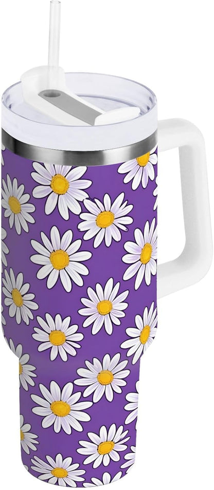 Monkey Face Banana 30 oz Tumbler with Handle and Straw Lid, Insulated Stainless Steel Water Bottle Portable Travel Coffee Tea Mug Cup - Colors A