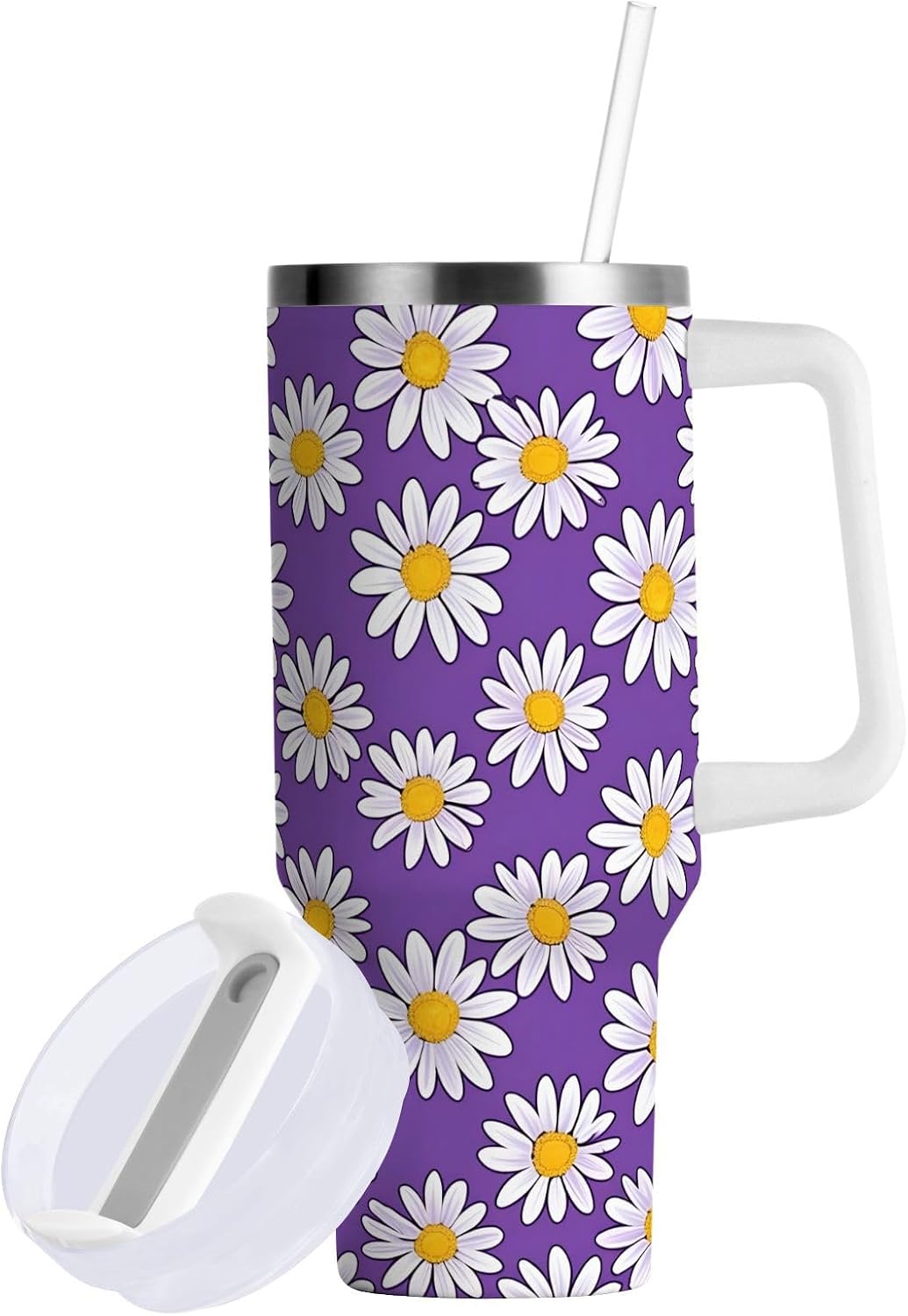Monkey Face Banana 30 oz Tumbler with Handle and Straw Lid, Insulated Stainless Steel Water Bottle Portable Travel Coffee Tea Mug Cup - Colors A
