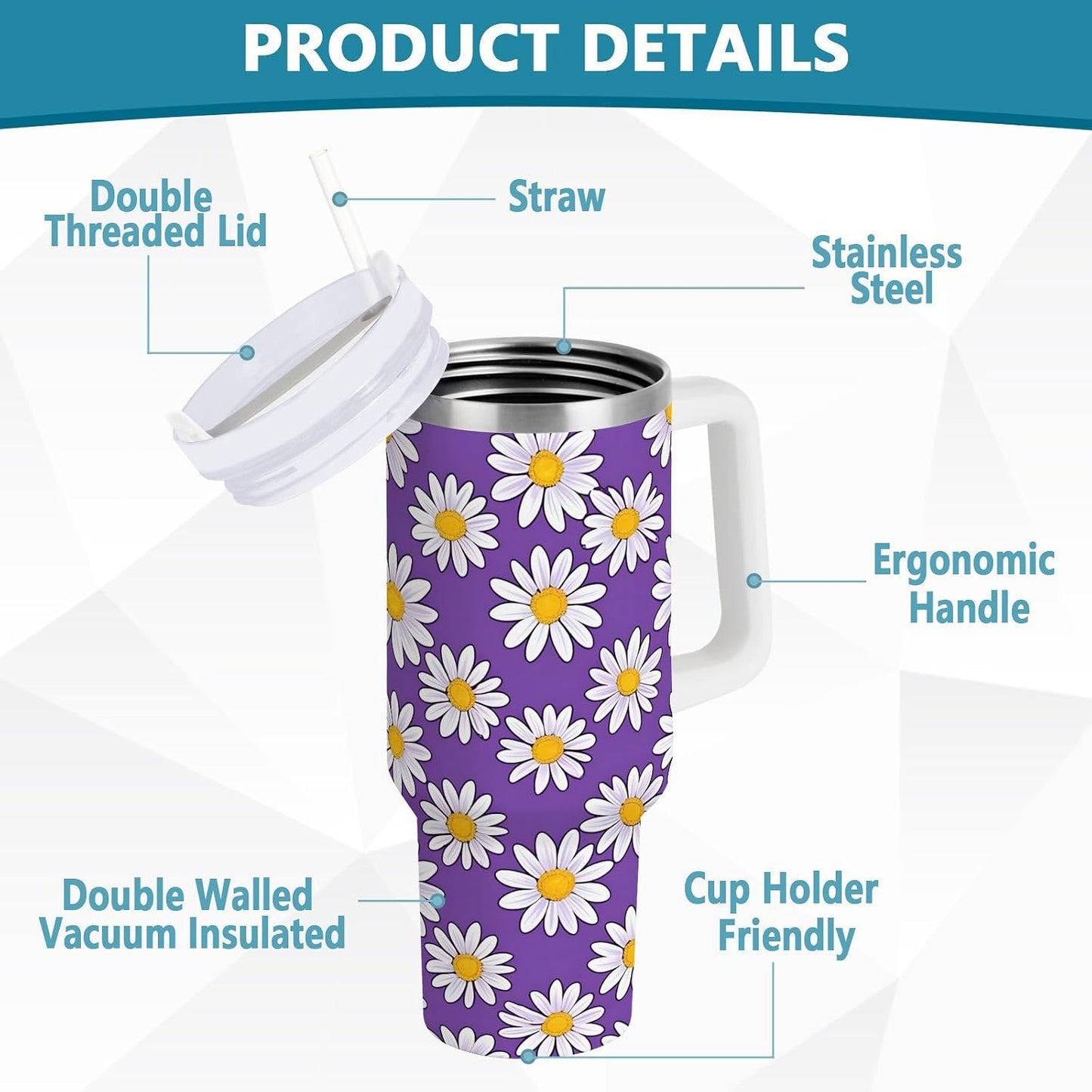 Monkey Face Banana 30 oz Tumbler with Handle and Straw Lid, Insulated Stainless Steel Water Bottle Portable Travel Coffee Tea Mug Cup - Colors A