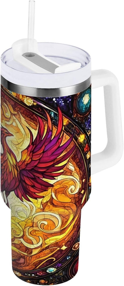 Monkey Face Banana 30 oz Tumbler with Handle and Straw Lid, Insulated Stainless Steel Water Bottle Portable Travel Coffee Tea Mug Cup - Colors A