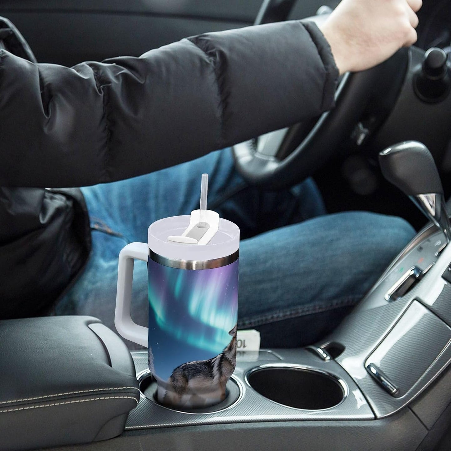 Monkey Face Banana 30 oz Tumbler with Handle and Straw Lid, Insulated Stainless Steel Water Bottle Portable Travel Coffee Tea Mug Cup - Colors A