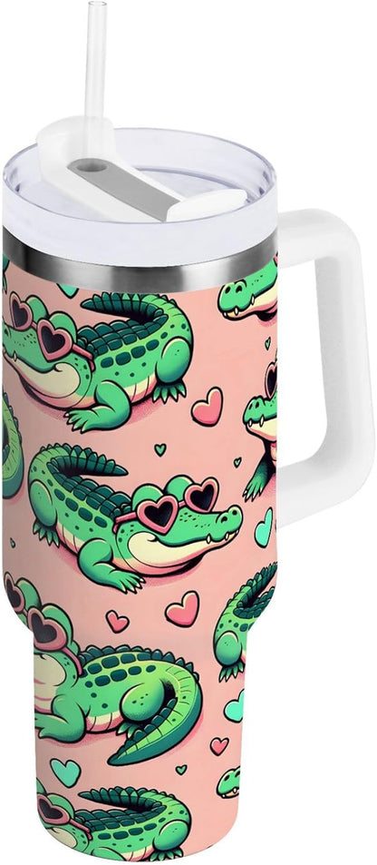 Monkey Face Banana 30 oz Tumbler with Handle and Straw Lid, Insulated Stainless Steel Water Bottle Portable Travel Coffee Tea Mug Cup - Colors A