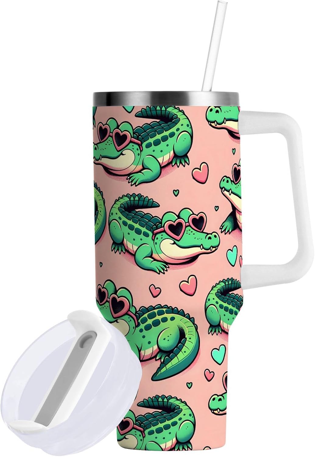 Monkey Face Banana 30 oz Tumbler with Handle and Straw Lid, Insulated Stainless Steel Water Bottle Portable Travel Coffee Tea Mug Cup - Colors A