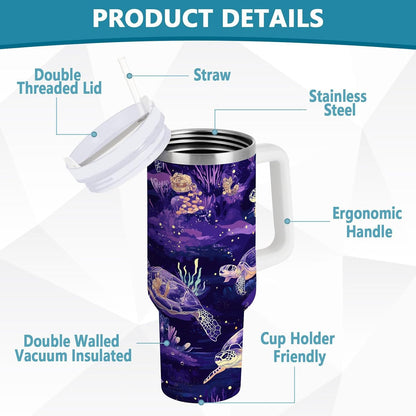 Monkey Face Banana 30 oz Tumbler with Handle and Straw Lid, Insulated Stainless Steel Water Bottle Portable Travel Coffee Tea Mug Cup - Colors A