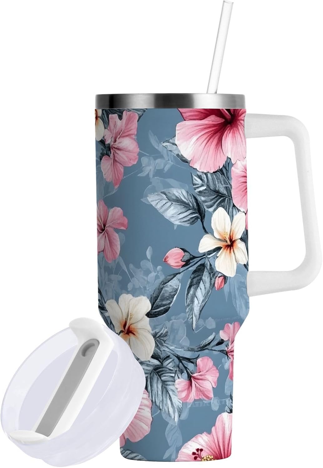 Monkey Face Banana 30 oz Tumbler with Handle and Straw Lid, Insulated Stainless Steel Water Bottle Portable Travel Coffee Tea Mug Cup - Colors A