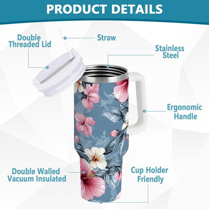 Monkey Face Banana 30 oz Tumbler with Handle and Straw Lid, Insulated Stainless Steel Water Bottle Portable Travel Coffee Tea Mug Cup - Colors A
