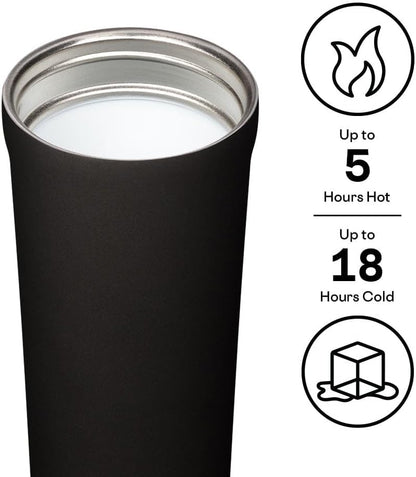 Commuter Cup Travel Mug - Insulated Coffee Mug with Lid - Keeps Drinks Cold 18 Hours - 360° Spill-Proof Sip Lid - Holiday Gift - Great for Gifting Warmth - 17 oz - Powder Blue