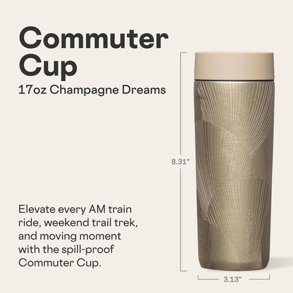 Commuter Cup Travel Mug - Insulated Coffee Mug with Lid - Keeps Drinks Cold 18 Hours - 360° Spill-Proof Sip Lid - Holiday Gift - Great for Gifting Warmth - 17 oz - Powder Blue