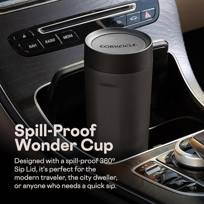 Commuter Cup Travel Mug - Insulated Coffee Mug with Lid - Keeps Drinks Cold 18 Hours - 360° Spill-Proof Sip Lid - Holiday Gift - Great for Gifting Warmth - 17 oz - Powder Blue