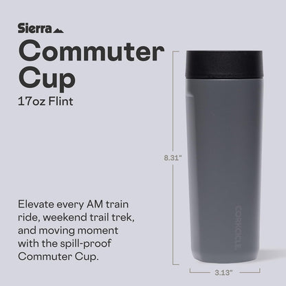 Commuter Cup Travel Mug - Insulated Coffee Mug with Lid - Keeps Drinks Cold 18 Hours - 360° Spill-Proof Sip Lid - Holiday Gift - Great for Gifting Warmth - 17 oz - Powder Blue