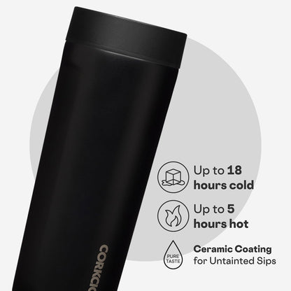 Commuter Cup Travel Mug - Insulated Coffee Mug with Lid - Keeps Drinks Cold 18 Hours - 360° Spill-Proof Sip Lid - Holiday Gift - Great for Gifting Warmth - 17 oz - Powder Blue