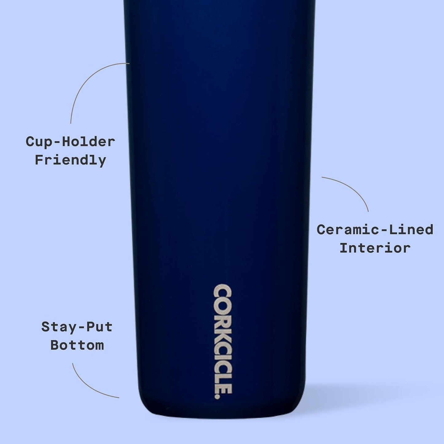 Commuter Cup Travel Mug - Insulated Coffee Mug with Lid - Keeps Drinks Cold 18 Hours - 360° Spill-Proof Sip Lid - Holiday Gift - Great for Gifting Warmth - 17 oz - Powder Blue