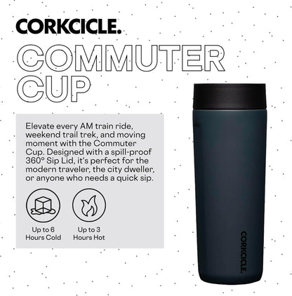 Commuter Cup Travel Mug - Insulated Coffee Mug with Lid - Keeps Drinks Cold 18 Hours - 360° Spill-Proof Sip Lid - Holiday Gift - Great for Gifting Warmth - 17 oz - Powder Blue