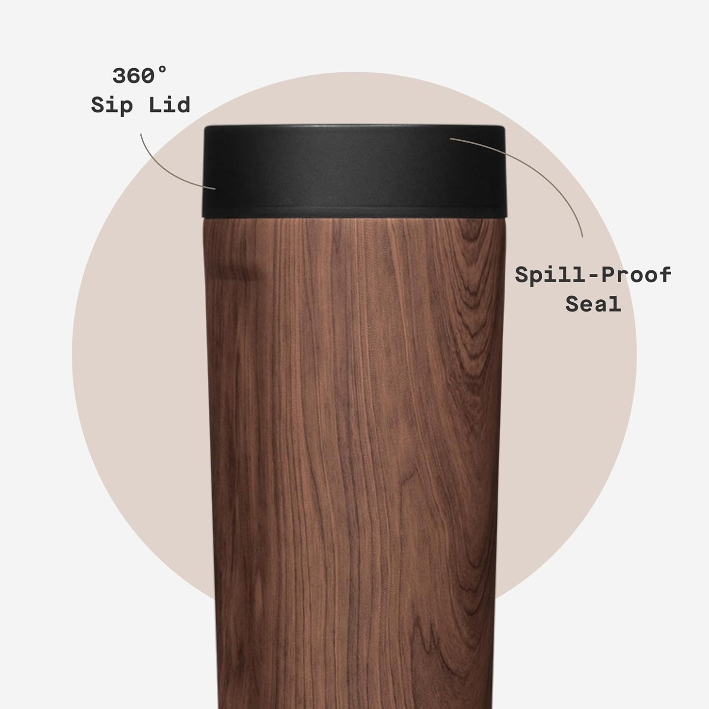 Commuter Cup Travel Mug - Insulated Coffee Mug with Lid - Keeps Drinks Cold 18 Hours - 360° Spill-Proof Sip Lid - Holiday Gift - Great for Gifting Warmth - 17 oz - Powder Blue