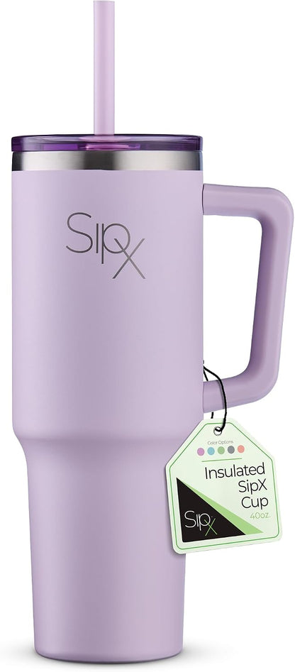 ™ 30 oz Insulated Tumbler with Handle & Straw – Vacuum Insulated Stainless Steel, Leakproof, Cupholder Friendly – Perfect for Iced Coffee, Water & Travel – Grey