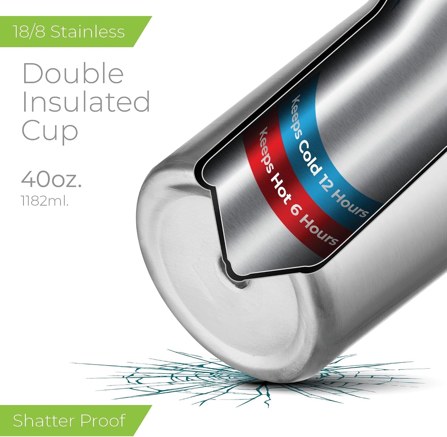 ™ 30 oz Insulated Tumbler with Handle & Straw – Vacuum Insulated Stainless Steel, Leakproof, Cupholder Friendly – Perfect for Iced Coffee, Water & Travel – Grey