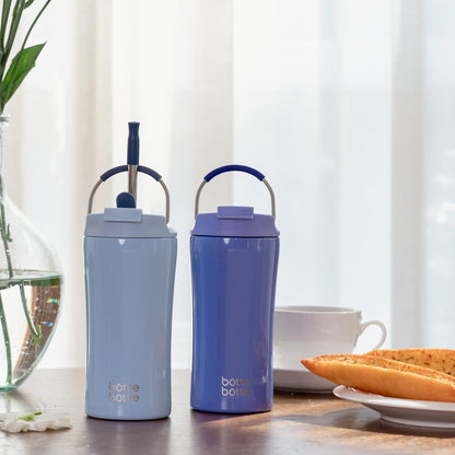 BOTTLE BOTTLE Insulated coffee Tumbler with Dual-use Lid and Straw 12oz